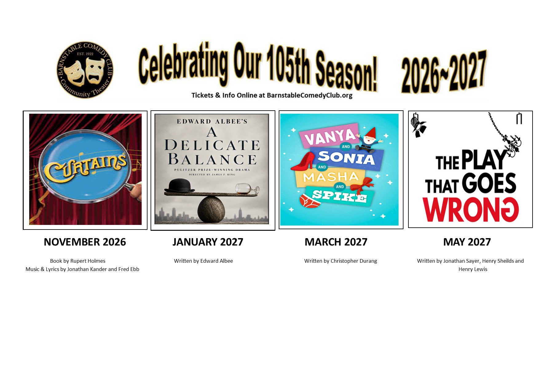 Barnstable Comedy Club Box Office
