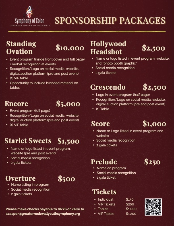 Greater Rockwall Youth Symphony Box Office